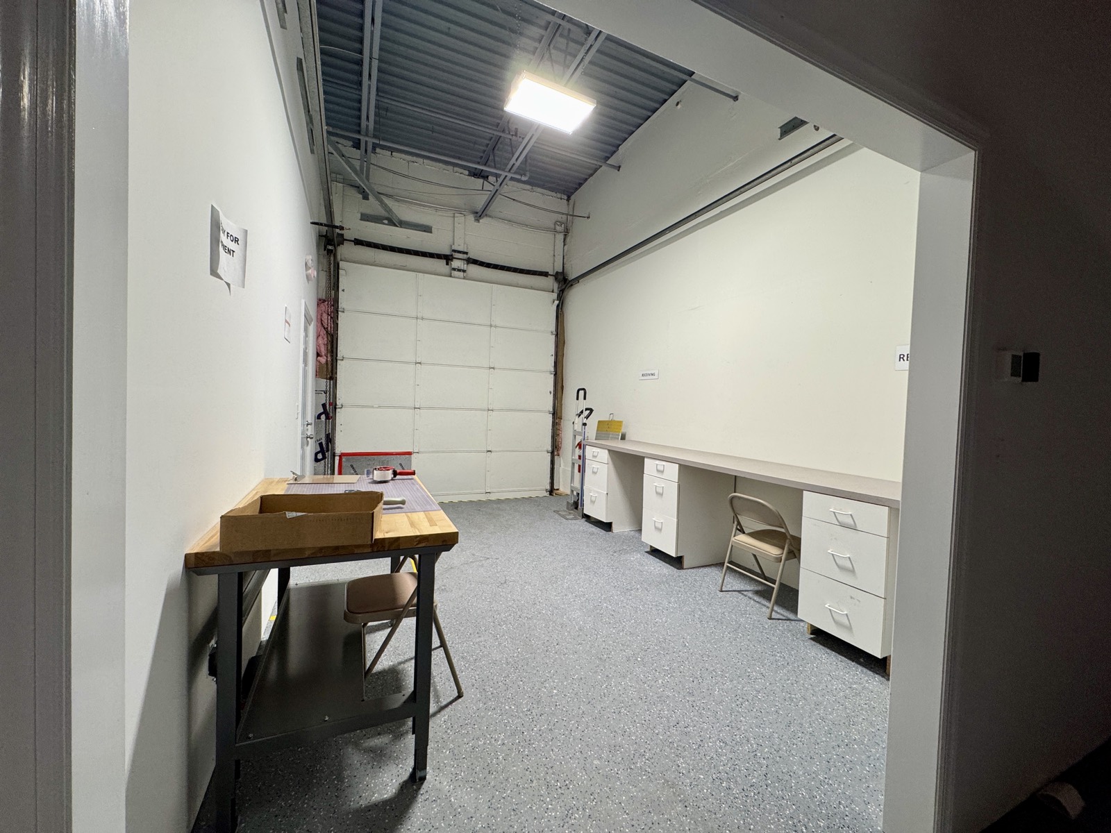Receiving and shipping staging area